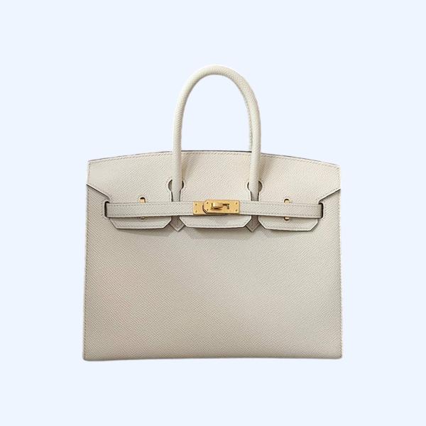 에르메스 버킨 25 셀리에 크림 화이트 골드 하드웨어