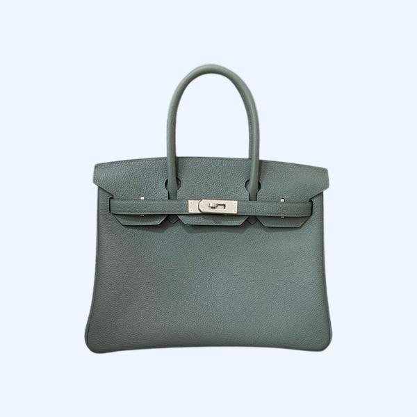에르메스 버킨 30 르투르네 아몬드 그린 실버 하드웨어