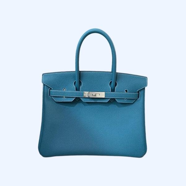 에르메스 버킨 30 르투르네 데님 블루 실버 하드웨어