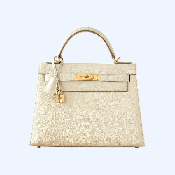 에르메스 켈리 25 셀리에 크레 골드 하드웨어
