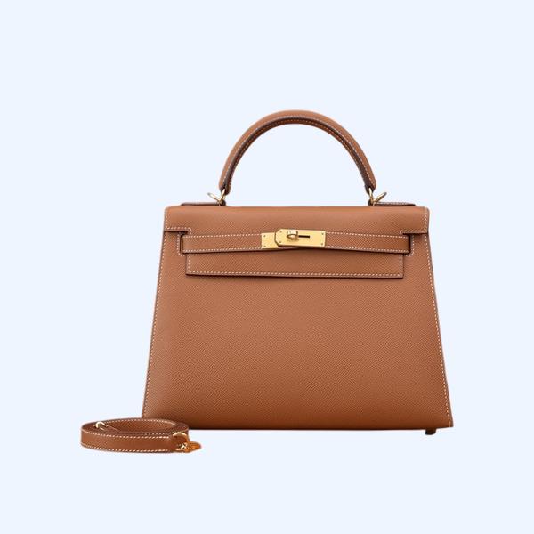 에르메스 켈리 28 셀리에 브라운 골드 하드웨어