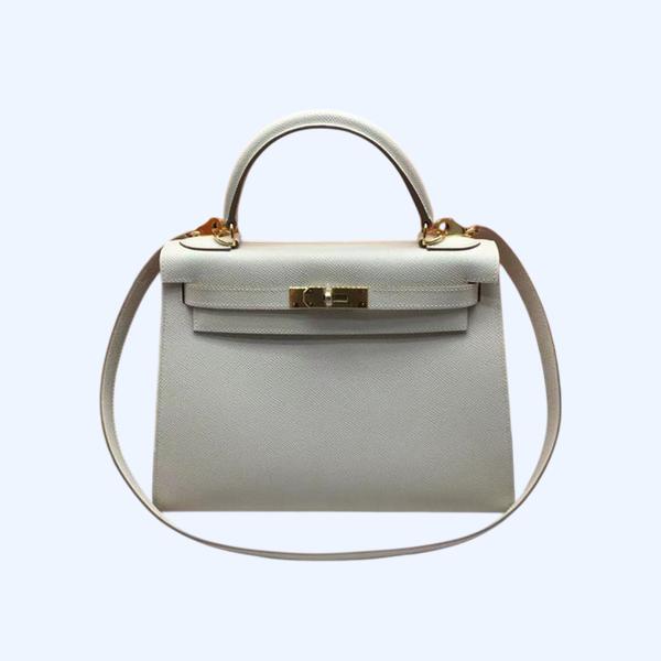 에르메스 켈리 28 셀리에 크레 골드 하드웨어