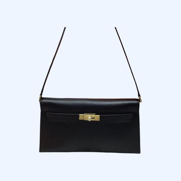 에르메스 켈리 엘란 블랙 골드/실버