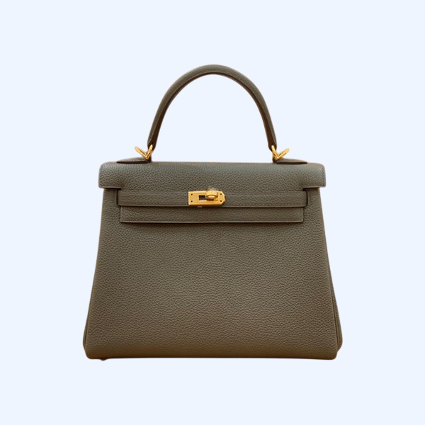 에르메스 켈리 25 르투르네 베르 드 그리 골드 하드웨어