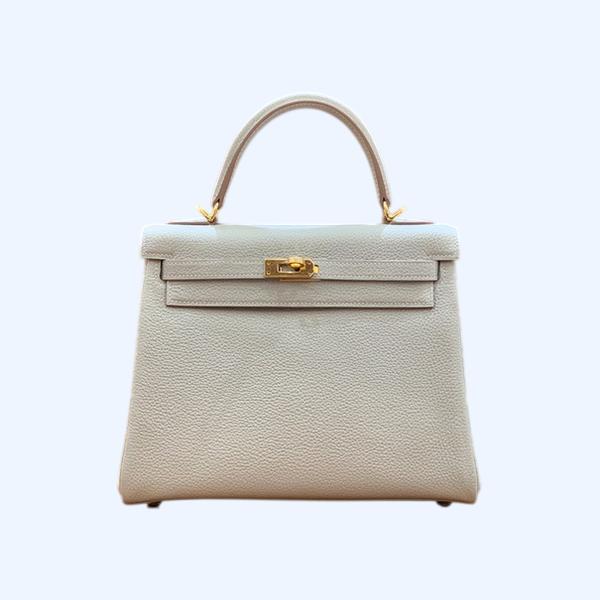 에르메스 켈리 25 르투르네 펄 그레이 골드 하드웨어