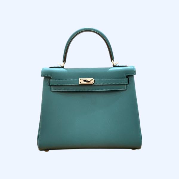 에르메스 켈리 25 르투르네 스위프트 이즈미르 블루 실버 하드웨어