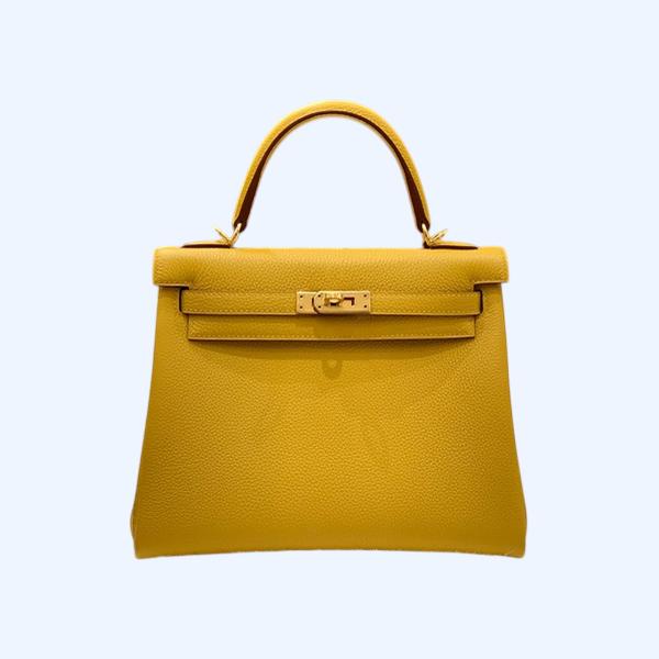에르메스 켈리 25 르투르네 앰버 옐로우 골드 하드웨어