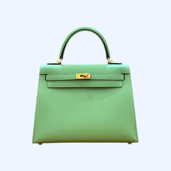 에르메스 켈리 25 셀리에 아보카도 그린 골드 하드웨어