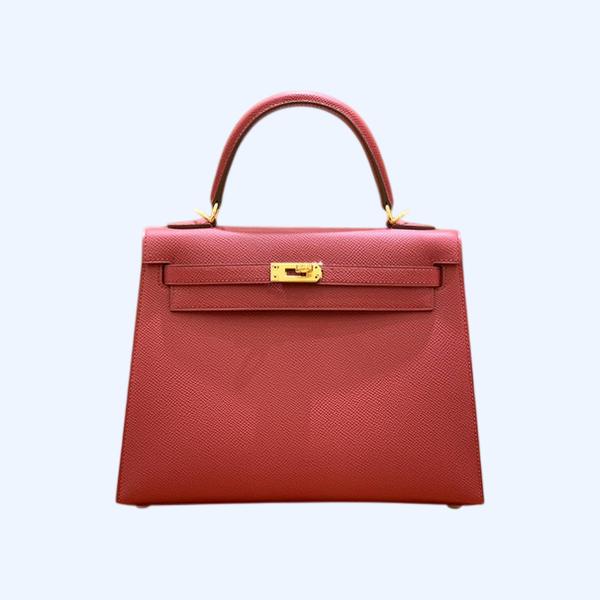 에르메스 켈리 25 셀리에 가넷 레드 골드 하드웨어