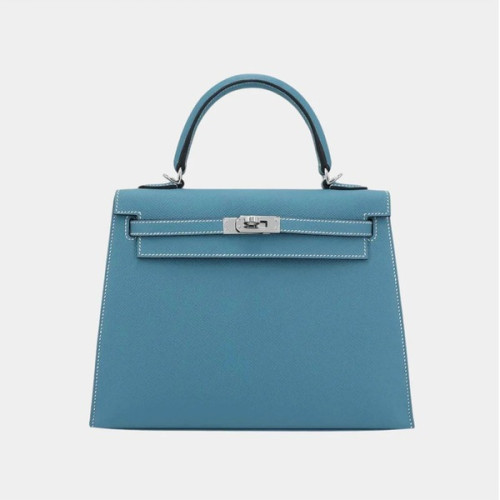 에르메스 켈리 25 셀리에 데님 블루 골드 하드웨어