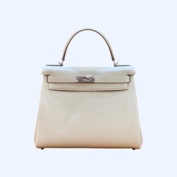 에르메스 켈리 28 르투르네 밀크 쉐이크 실버 하드웨어