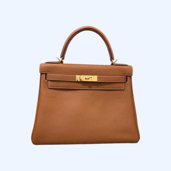 에르메스 켈리 28 르투르네 골드 브라운 골드 하드웨어