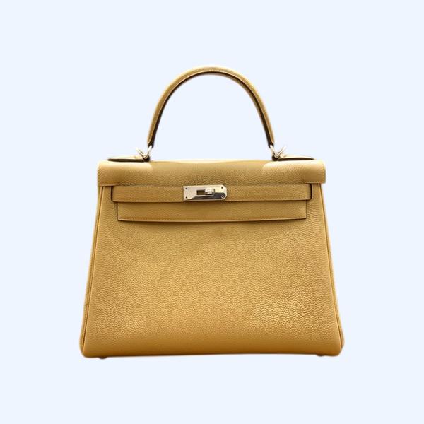 에르메스 켈리 28 르투르네 비스킷 실버 하드웨어