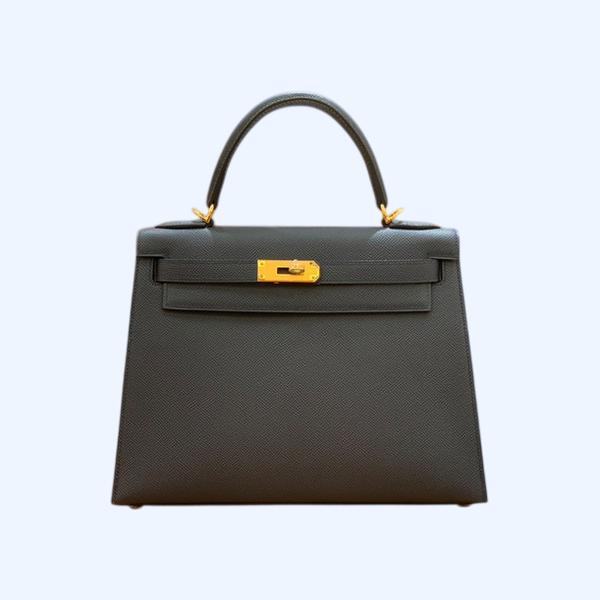 에르메스 켈리 28 셀리에 미드나잇 블루 골드 하드웨어