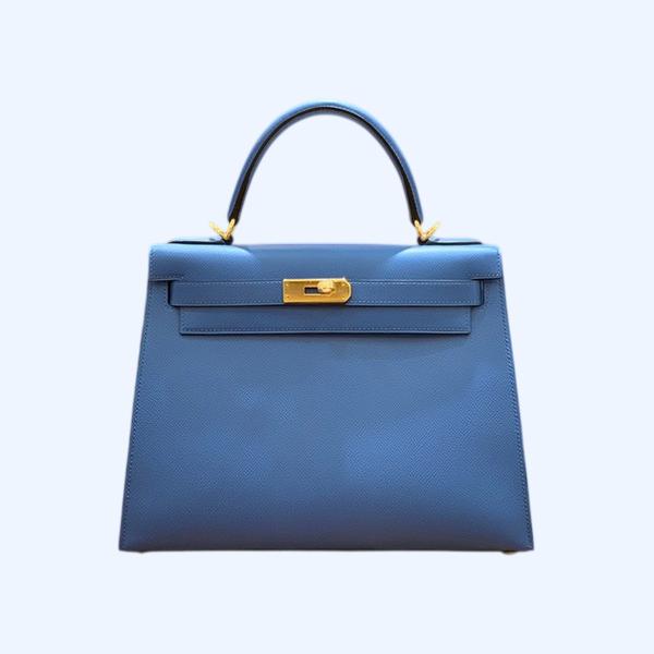 에르메스 켈리 28 셀리에 에게해 블루 골드 하드웨어