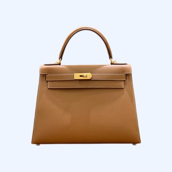 에르메스 켈리 28 셀리에 골드 브라운 금장 하드웨어