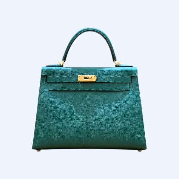 에르메스 켈리 28 셀리에 말라카이트 그린 골드 하드웨어