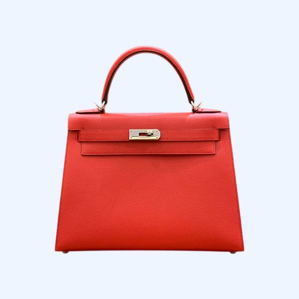 에르메스 켈리 28 셀리에 하트 레드 골드 하드웨어