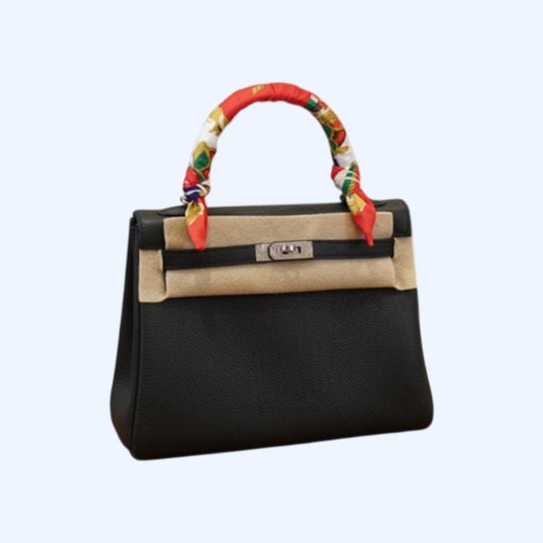 에르메스 켈리 25 르투르네 블랙 실버 하드웨어