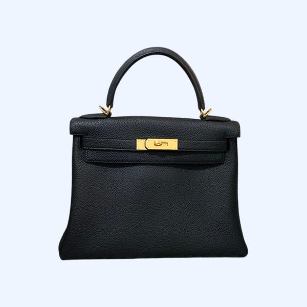 에르메스 켈리 28 르투르네 블랙 골드 하드웨어
