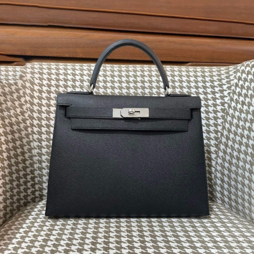 에르메스 켈리 28 셀리에 블랙 팔라듐 하드웨어