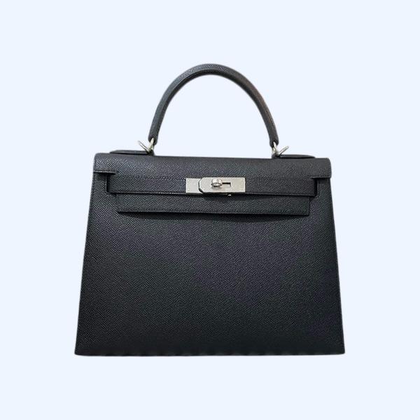에르메스 켈리 28 셀리에 블랙 팔라듐 하드웨어