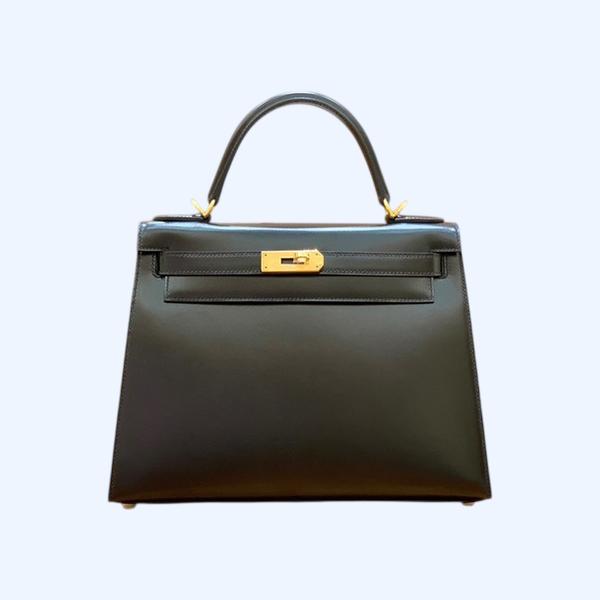 에르메스 켈리 28 셀리에 박스 블랙 골드 하드웨어