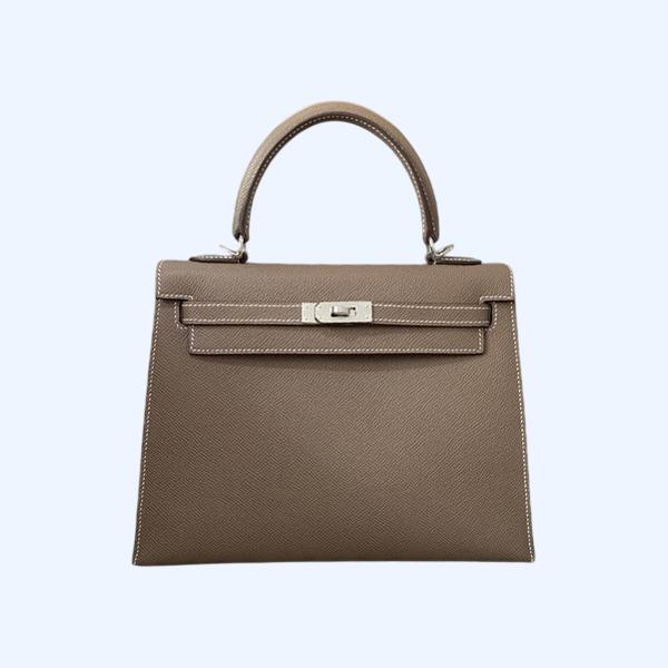 에르메스 켈리 25 셀리에 엘리펀트 그레이 실버 하드웨어