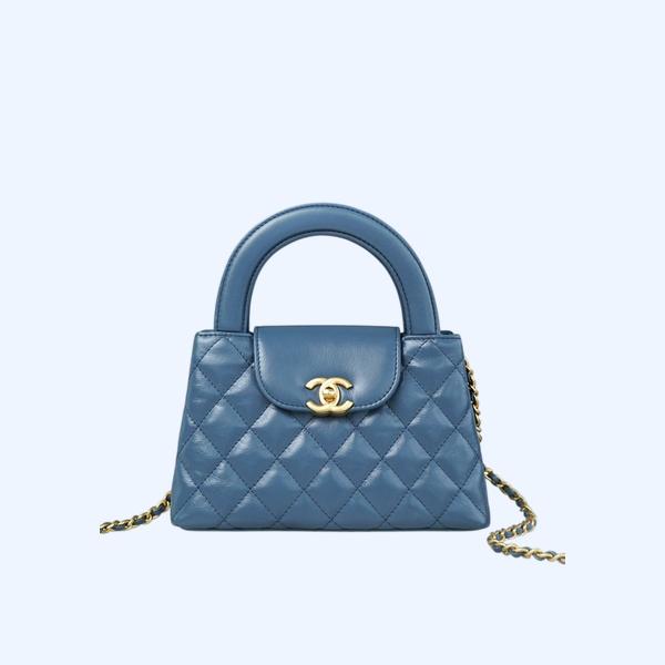 샤넬 23FW 켈리백 미니 라이트 블루 금장 AS4416