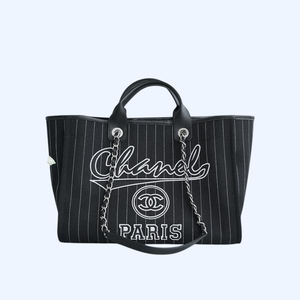 샤넬 맥시 쇼핑백 블랙(실버)