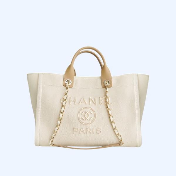 샤넬 진주 로고 도빌백