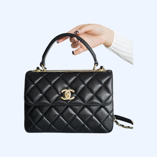 샤넬 트렌디 CC 블랙 스몰 램스킨