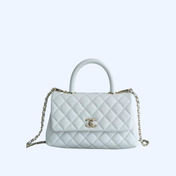 샤넬 코코핸들 화이트 스몰 캐비어