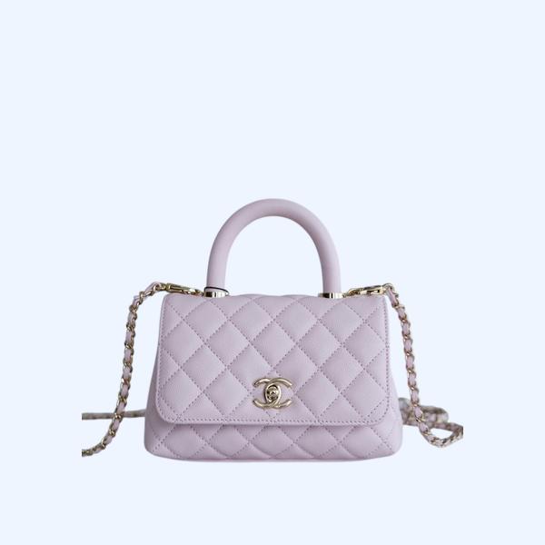 샤넬 코코핸들 핑크 미니 캐비어