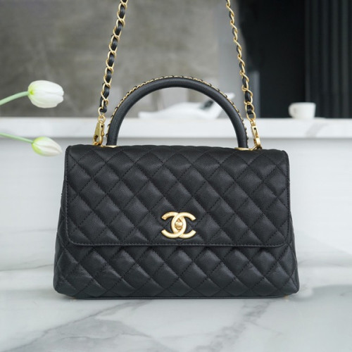 샤넬 코코핸들 체인 블랙 미디엄 캐비어