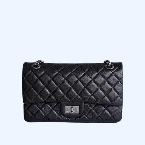 샤넬 2.55 플랩백 미디엄 빈티지 실버 A37586