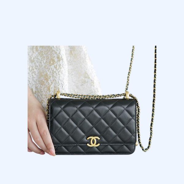 샤넬 WOC 체인 월렛 블랙 카프스킨