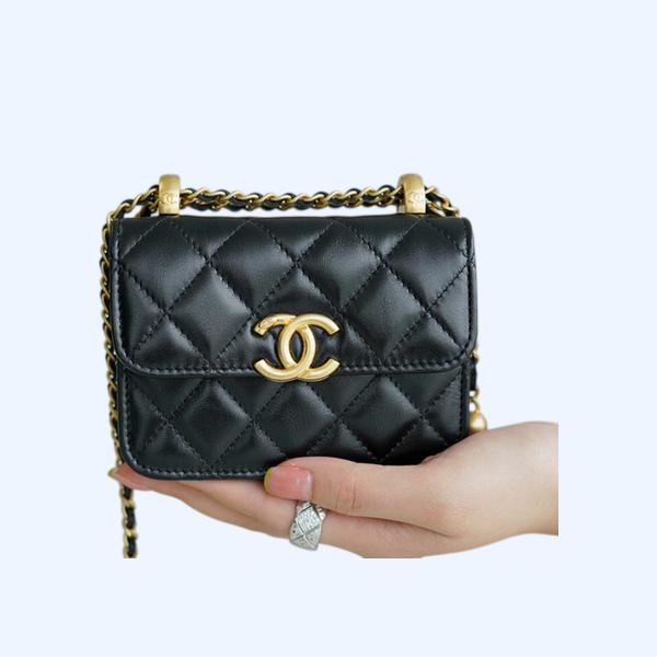 샤넬 더블 골드볼 미니 WOC 