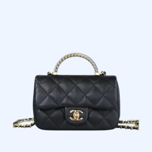 샤넬 24P최신 클래식 탑핸들 뉴미니