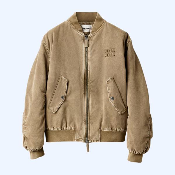 후염 개버딘 봄버 재킷
