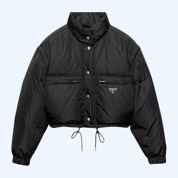 리나일론 크롭 다운 재킷