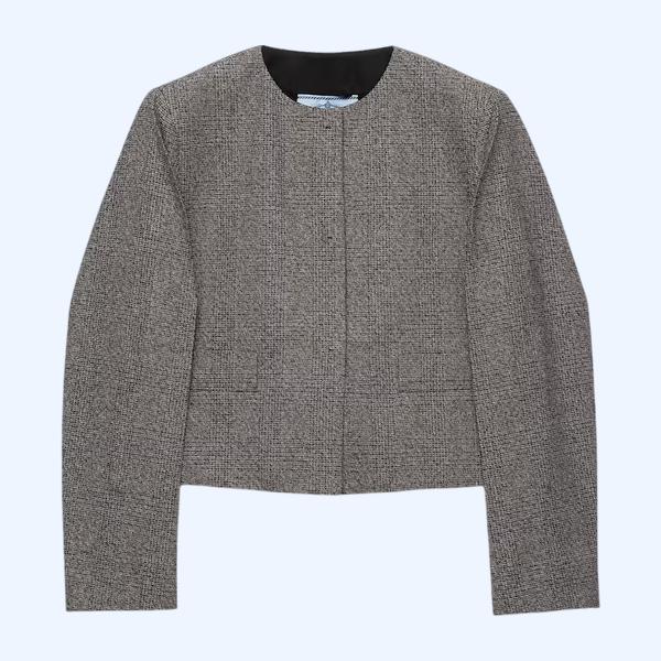 싱글브레스트 프린스 오브 웨일스 물리네 재킷