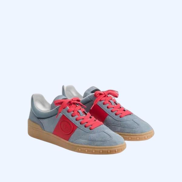 업빌리지 스플릿 가죽 & 나파 송아지 가죽 로우탑 스니커즈