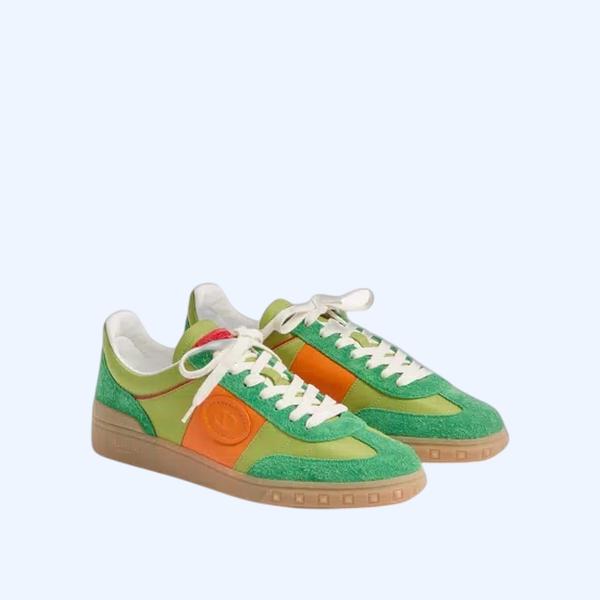 업빌리지 스플릿 가죽 & 나파 송아지 가죽 로우탑 스니커즈