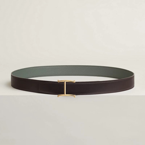 Script 벨트 버클 & 리버서블 가죽 스트랩 