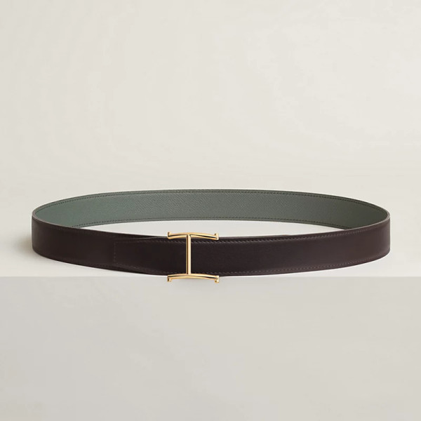 Script 벨트 버클 & 리버서블 가죽 스트랩 