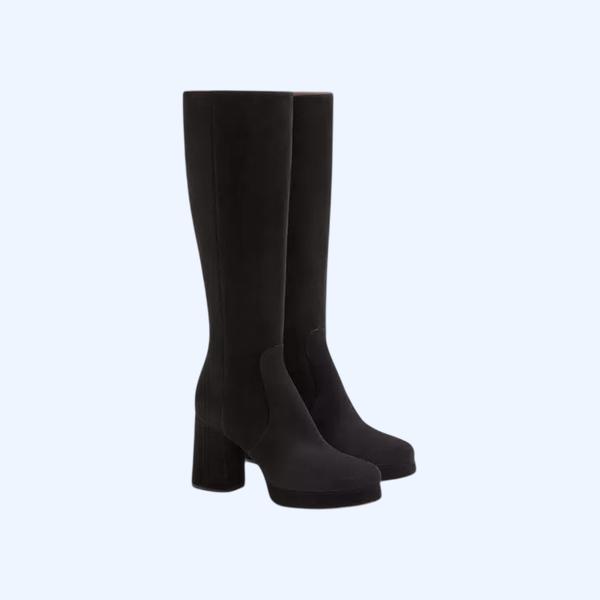 포셋 크러스트 레더 플랫폼 부츠 90mm