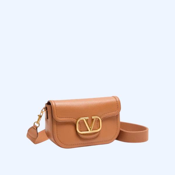 로코 소프트 그레이니 카프스킨 숄더백