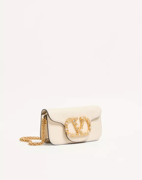 발렌티노 가라바니 로코 주얼 로고 장식 카프스킨 스몰 숄더 백