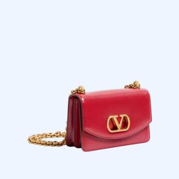 발렌티노 가라바니 베인 유광 카프스킨 스몰 숄더백